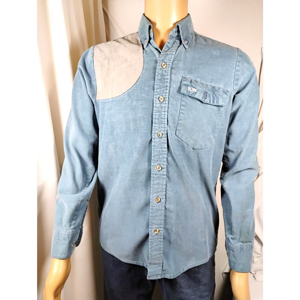 10X Mens Medium Shooting Shirt Thin Wale Corduroy Button Down Hunting